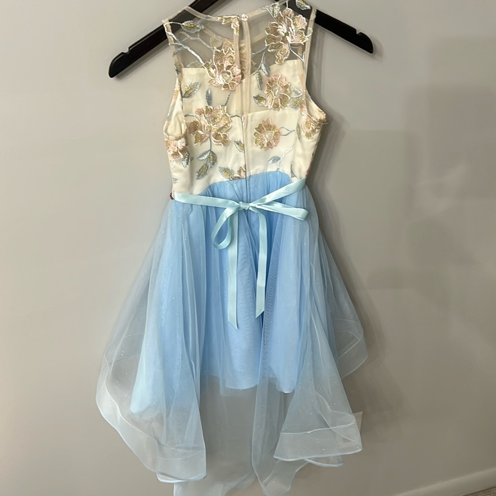Embroidered Rare Editions Size 8 High/Low Formal Dress